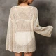 Пляжна в'язана туніка оверсайз Mila Ricco Serenity Бежевий XL - зображення 6