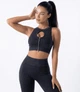 Женский спортивный кроп топ на молнии Nordvik Stone Fusion Zip Top Черный L - изображение 5
