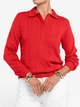 Поло жіноче Arber трикотажне з довгим рукавом Polo Knit WFW1 WTR-245 XL червоний (W10.34.04.633) - изображение 5