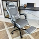 Геймерское кресло DEXON AURA RD-6072 с подставкой для ног, из велюра, металлическая крестовина, Тёмно-серый - изображение 5