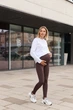 Лосины для беременных утепленные с начесом из микродайвинга для будущих мам Boston XXL (50) Lullababe LB12BS138 шоколадные - изображение 1