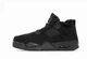 Чоловічі кросівки Air Jordan 4 Retro Mono Black текстиль хутро 45 чорний - изображение 4