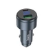 Автомобільний зарядний пристрій HOCO Z57B Glorious 63W dual-port digital display PD45W+QC3.0 car charger Metal Gray - зображення 1