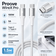 Кабель для зарядки Proove WireX Pro Type-C to Type-C 100W 5A 1.5 м Білий (636170003) - зображення 2