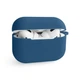 Чехол Slim для наушников Apple AirPods Pro 3 силиконовый с карабином синий - изображение 1