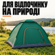 Намет туристичний автоматичний 3-місний 200×150×120 см з москітними сітками, двома входами та чохлом - зображення 3