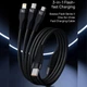 Дата кабель Baseus Flash Series 2 USB to Lightning/Type-C/MicroUSB 100W (1.2m) (CASS03000) Black - зображення 5