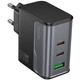 СЗУ Hoco CS75A Star Speed PD70W+QC3.0 (1USB-A/2C) Midnight black - изображение 6