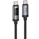 Дата кабель Hoco U148 Lord with display Type-C to Type-C 240W (1.2m) Black - зображення 1