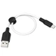 Дата кабель Hoco X21 Plus Silicone MicroUSB Cable (0.25m) Чорний / Білий - зображення 2