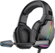 Навушники REAL-EL GDX-7780 Surround 7.1, Black, RGB, USB, накладні, мікрофон, кабель 2.2 м - изображение 1