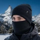 Зимний теплый вязаный молодежный комплект «Остин-Флис», унисекс (мужской/женский), на флисовой подкладке (30 % шерсть, 70 % акрил), черный - изображение 2