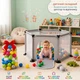 Детский игровой манеж складной 120×100×55 см с 6 месяцев серый - изображение 1