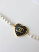 Браслет Chanel з перлин Шанель чорне серце (202) - изображение 2