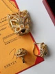 Сережки Cartier золотисті Картьє Голова пантери (211) - зображення 4
