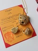 Сережки Cartier золотисті Картьє Голова пантери (211) - зображення 10