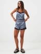 Пижама (майка + шорты) женская атласная BARWA garments 0302/245 S Серая (2113022451090) - изображение 6
