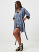 Пижама (майка + шорты) женская атласная BARWA garments 0302/245 S Серая (2113022451090) - изображение 9