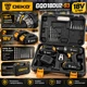 Дрель-шуруповерт аккумуляторная DEKO GQD18DU2-S3 18V (2 аккумулятора, кейс и набор бит/сверл) - изображение 10