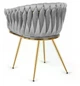 Стілець для вітальні IMPERIA Velour GLAMOUR сірий золото - изображение 4