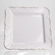 Тортовница фруктовница фарфоровая квадратная подставка для торта на ножке White Square 20×20 см тарелка конфетница ваза подставка для торта капкейков десертов пирожных фруктов конфет Белый - изображение 3