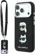 Etui na smartfon Apple iPhone 18 Pro/17 Pro Karl Lagerfeld Saffiano Karl&Choupette Heads Pins Strap Logo Black (KLHCP18LPSWFDHPSK) - obraz 1