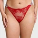 Трусики червоні мереживні стрінги зі стразами Very Sexy Shine (М) Victoria's Secret - изображение 1
