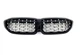 Ніздрі решітки радіатора переднього бампера BMW 3 G20 / G21 2018-2023 Diamond Black + chrome - зображення 1