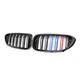 Ноздри решетки радиатора переднего бампера BMW 5 series G30/G38 2018-2020 Black 2BAR colour - изображение 1