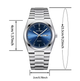 Чоловічий наручний годинник POEDAGAR 930 Silver Blue кварцовий зі сталевим браслетом 3 ATM - зображення 2