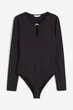 Боди-топ H&M 1228280001c72 XXL черное (100017345) - изображение 1