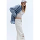 Широкие джинсы H&M 1240845001c26 32 молочные (100017313) - изображение 3