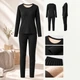 Комплект женского термобелья Lesko 8099 Black 3XL антибактериальный мягкий эластичный - изображение 3
