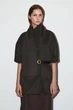 Жіноча кейп накидка з шарфом COS double-faced wool scarf cape ONE SIZE Темний коричневий - изображение 1