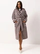 Халат женский из велсофту теплый с капюшоном зимний BARWA garments 0227/1 M Шоколадный (2110022712152) - изображение 1