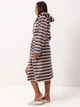 Халат женский из велсофту теплый с капюшоном зимний BARWA garments 0227/1 M Шоколадный (2110022712152) - изображение 2
