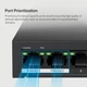 Комутатор Mercusys MS110P 10-портовий 10/100 Мбіт/с ( 8 портів PoE +) , 2xLAN 10/100Mbit, метал - изображение 8