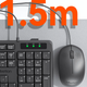 Клавиатура проводная мышка 2в1 USB совместимые системы Win MAC C235 черный - изображение 10