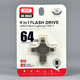 USB-флешка 64Gb 4в1 USB MicroUSB Lightning Type-C накопичувач інформації XO DK04 - зображення 2