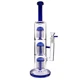 Стеклянный бонг для курения Triple Tree 35 см Blue с 3 перколяторами - изображение 1