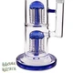 Стеклянный бонг для курения Triple Tree 35 см Blue с 3 перколяторами - изображение 4