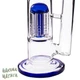 Стеклянный бонг для курения Pushka bomba 38 см Blue с 2 tree перколяторами - изображение 3