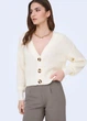 Кардиган жіночий Oversize в'язаний укорочений на гудзиках Only Молочний 18806 M (укр 44-46) - зображення 2