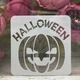 Трафарет для торта на Хелловін Гарбуз Halloween кондитерський шаблон для декору 13 на 13 см сірий - зображення 2