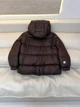 Женская пуховая куртка Max Mara коричневая с капюшоном зимняя, M - изображение 3