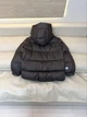 Женская пуховая куртка Max Mara темно-серая с капюшоном зимняя, M - изображение 3