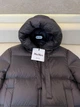 Женская пуховая куртка Max Mara темно-серая с капюшоном зимняя, M - изображение 4