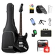 Електрогітара Donner DST Seeker Deluxe Black (Комплект) - зображення 1