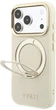 Etui do smartfona Apple iPhone 17 Pro / 18 Pro Guess Ring Stand 360 Grained Classic Logo MagSafe Beige (GUE005667) - obraz 2