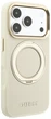 Etui do smartfona Apple iPhone 17 Pro / 18 Pro Guess Ring Stand 360 Grained Classic Logo MagSafe Beige (GUE005667) - obraz 4